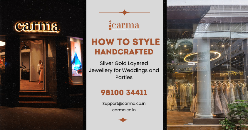 Handcrafted Silver Gold Layered Jewellery